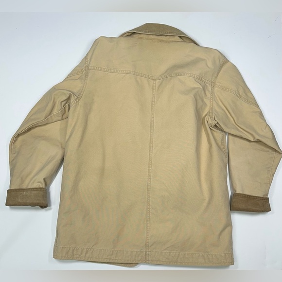 Vintage 90s LL Bean Barn Coat Size S Pet Tan Brown Worn Chore Work Jacket As Is* - Picture 5 of 8